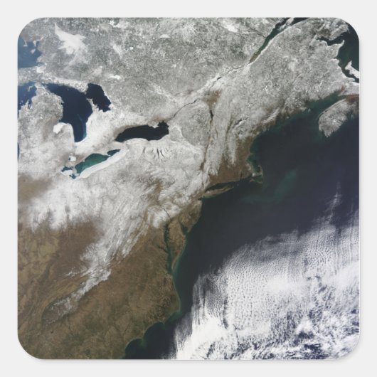 カナダからの雪のカバー スクエアシール (正面)