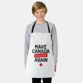 カナダかわいらしを再び良くする – スローガンおもしろい エプロン (着用した状態)