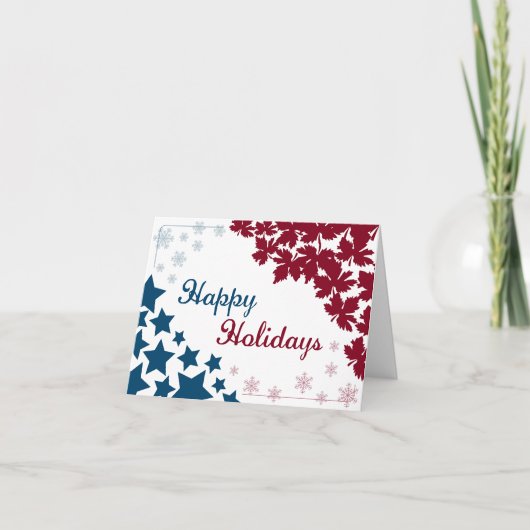 カナダかアメリカの休日カード シーズンカード (正面)