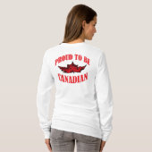 カナダがあること誇りを持った Tシャツ (裏面フル)