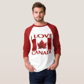 カナダが好きな人向けのカナダのスポーツシャツ Tシャツ (正面フル)