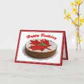 カナダさくらんぼメープルリーフお誕生日ケーキ カード (黄色い花)