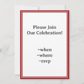 カナダさくらんぼメープルリーフケーキ 招待状 (裏面)