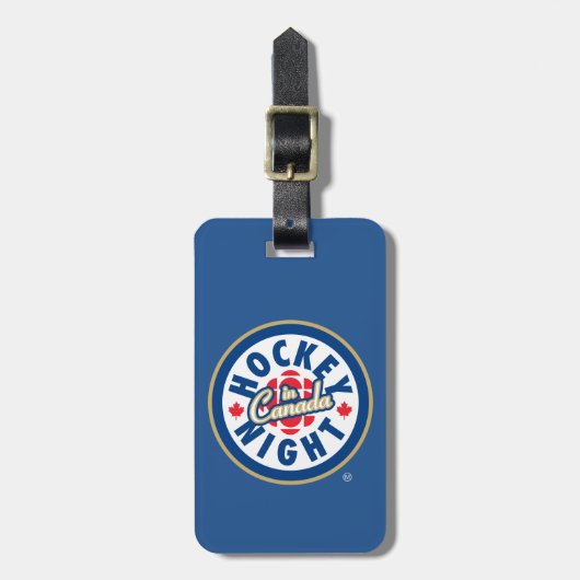 カナダでのホッケーナイトのロゴ ラゲッジタグ (正面縦)