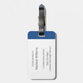 カナダでのホッケーナイトのロゴ ラゲッジタグ (裏面縦)