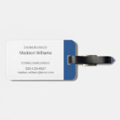 カナダでのホッケーナイトのロゴ ラゲッジタグ (裏面横)