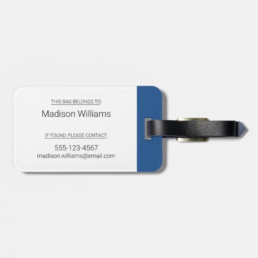 カナダでのホッケーナイトのロゴ ラゲッジタグ (裏面横)