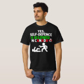 カナダでは正当防衛が認められています Funny Stickm Tシャツ (正面フル)