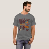 カナダでパイのために来たの?おもしろカナディアン Tシャツ (正面フル)
