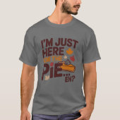 カナダでパイのために来たの?おもしろカナディアン Tシャツ (正面)