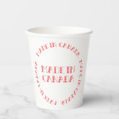 カナダで作られた赤 紙コップ (正面)