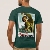 カナダで来られる! Tシャツ (裏面)