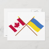 カナダとウクライナが国旗を越えた ポストカード (正面/裏面)
