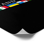 カナダと共に メキシコ パナマ ガザ ウクライナ 緑 ポスター (角)
