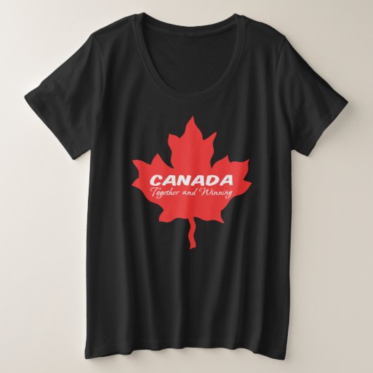 カナダと勝利 プラスサイズTシャツ (デザイン正面)