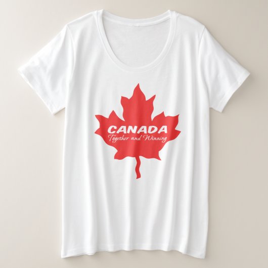 カナダと勝利 プラスサイズTシャツ (デザイン正面)