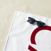 カナダと赤い波型メープルリーフ ビーチタオル (インサイチュ)