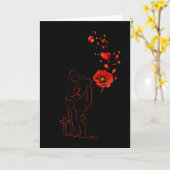 カナダに行かないように思い出に残る日のポピー忘れ カード (黄色い花)