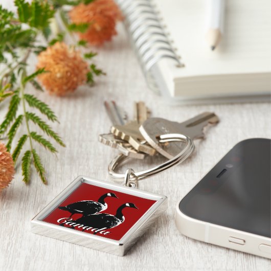 カナダのお土産キーチェーン カナダのカモシカの置物 キーホルダー (側面)