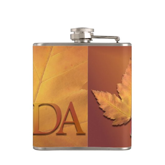 カナダのお土産フラスクカナダ国旗のドリンクのフラスクギフト フラスク (裏面)