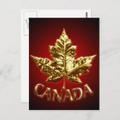 カナダのお土産ポストカード カナダ国旗アートカード ポストカード (正面/裏面)