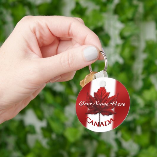 カナダのお土産 キーチェーン 個人名入り カナダ ギフト (手)