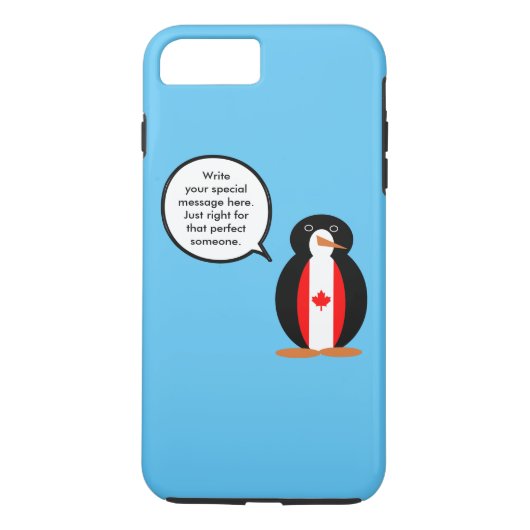 カナダのしゃべるペンギンさん(カスタマイズ可能) Case-Mate iPhoneケース (裏面)