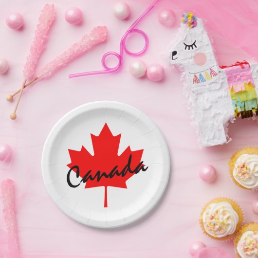 カナダのアメリカハナノキの葉 ペーパープレート (パーティー)