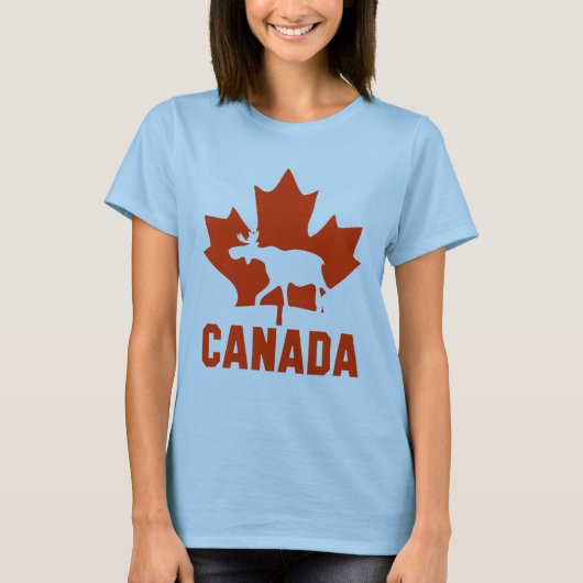 カナダのアメリカヘラジカ Tシャツ (正面)