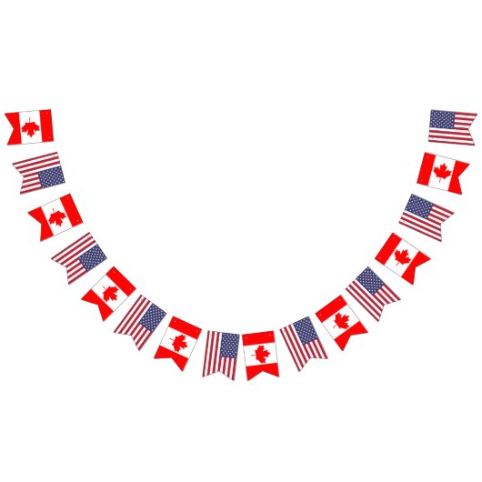 カナダのアメリカ国旗、パーティーバナーCanada /USA バンティングフラッグ (全)