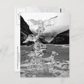 カナダのアルバータ州ルイーズ湖で氷の彫刻を行う ポストカード (正面/裏面)