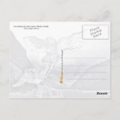 カナダのアルバータ州ルイーズ湖で氷の彫刻を行う ポストカード (裏面)