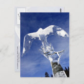 カナダのアルバータ州ルイーズ湖で氷の彫刻を行う ポストカード (正面/裏面)