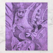 カナダのアーティスト,紫のワインボトルラベル,アート ワインラベル (シングルラベル)