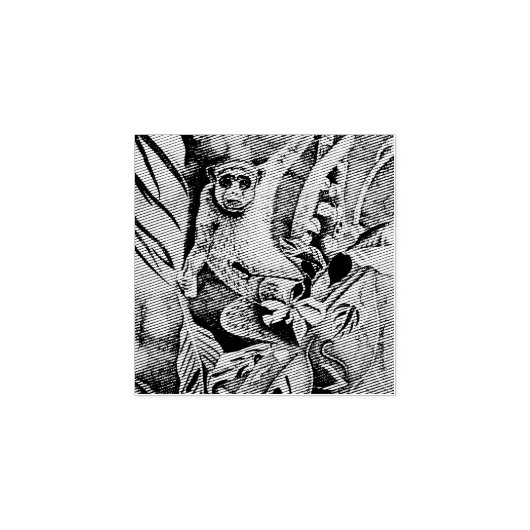 カナダのアーティスト、野生のサル、アートワークおもしろい ラバースタンプ (インプリント)