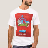 カナダのイラスト旅行の印刷物 Tシャツ (正面)