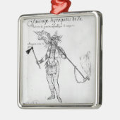 カナダのイロクォイ人のインディアン メタルオーナメント (左)