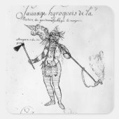 カナダのイロコイインディアン スクエアシール (正面)