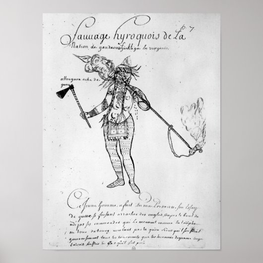 カナダのイロコイインディアン ポスター (正面)