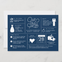 カナダのインフォグラフィック日付の保存 招待状