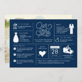 カナダのインフォグラフィック日付の保存 招待状 (正面/裏面)