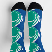 カナダのオタワ州旗を持つ男性クルー用ソックス ソックス (上部)