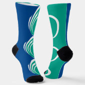 カナダのオタワ州旗を持つ男性クルー用ソックス ソックス (傾斜あり)