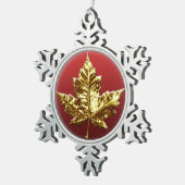 カナダのオーナメントのカナダの記念品の装飾 スノーフレークピューターオーナメント (右)