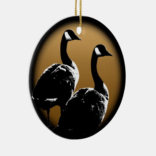 カナダのオーナメントのパーソナライズなカナダのガチョウの記念品 セラミックオーナメント (右)