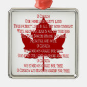 カナダのオーナメントの記念品及びカナダの祝歌のギフト メタルオーナメント (正面)