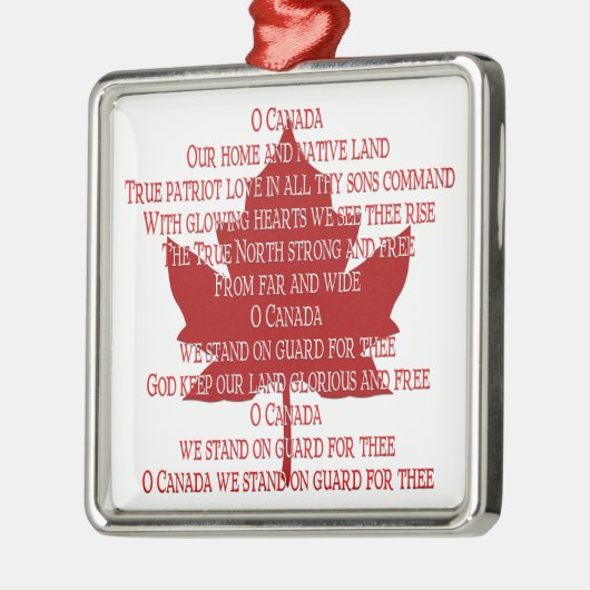 カナダのオーナメントの記念品及びカナダの祝歌のギフト メタルオーナメント (左)