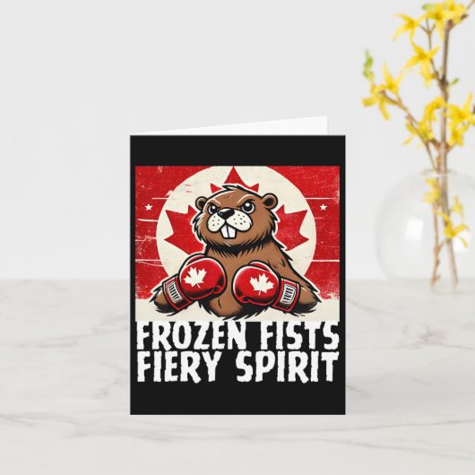 カナダのカウンターを肘で上げる関税ビーバーB カード (黄色い花)