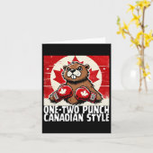 カナダのカウンターを肘で上げる関税ビーバーB カード (黄色い花)