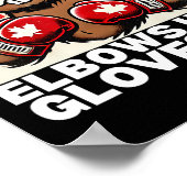 カナダのカウンターを肘で上げる関税ビーバーB ポスター (角)